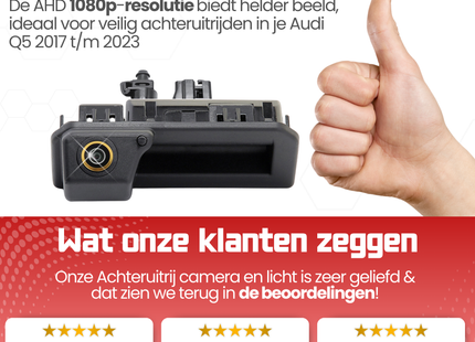Audi Q5 Achteruitrijcamera | 2017 t/m 2023 | Nachtzicht & HD Beeld