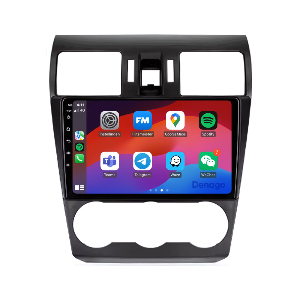 Subaru Forester CarPlay autoradio | 2014 t/m 2018 | Denago DNG-A90 | 9 inch | Android 13 | Draadloos CarPlay & Android Auto