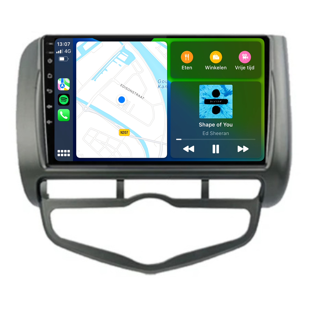 CarPlay Honda Jazz | Android 13 | Autoradio | 2005 t/m 2008 | Carplay & Android Auto