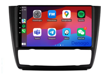BMW 1 Serie E87 | E81 | E82 | E88 CarPlay autoradio | 2004 t/m 2012 | Denago DNG-A273 | 9 inch | Android 13 | Draadloos CarPlay & Android Auto