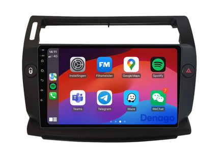 Autoradio CarPlay pour Citroën C4 | 2004 à 2010 | Denago DNG-A318 | Écran 9 pouces | Android 13 | CarPlay sans fil & Android Auto