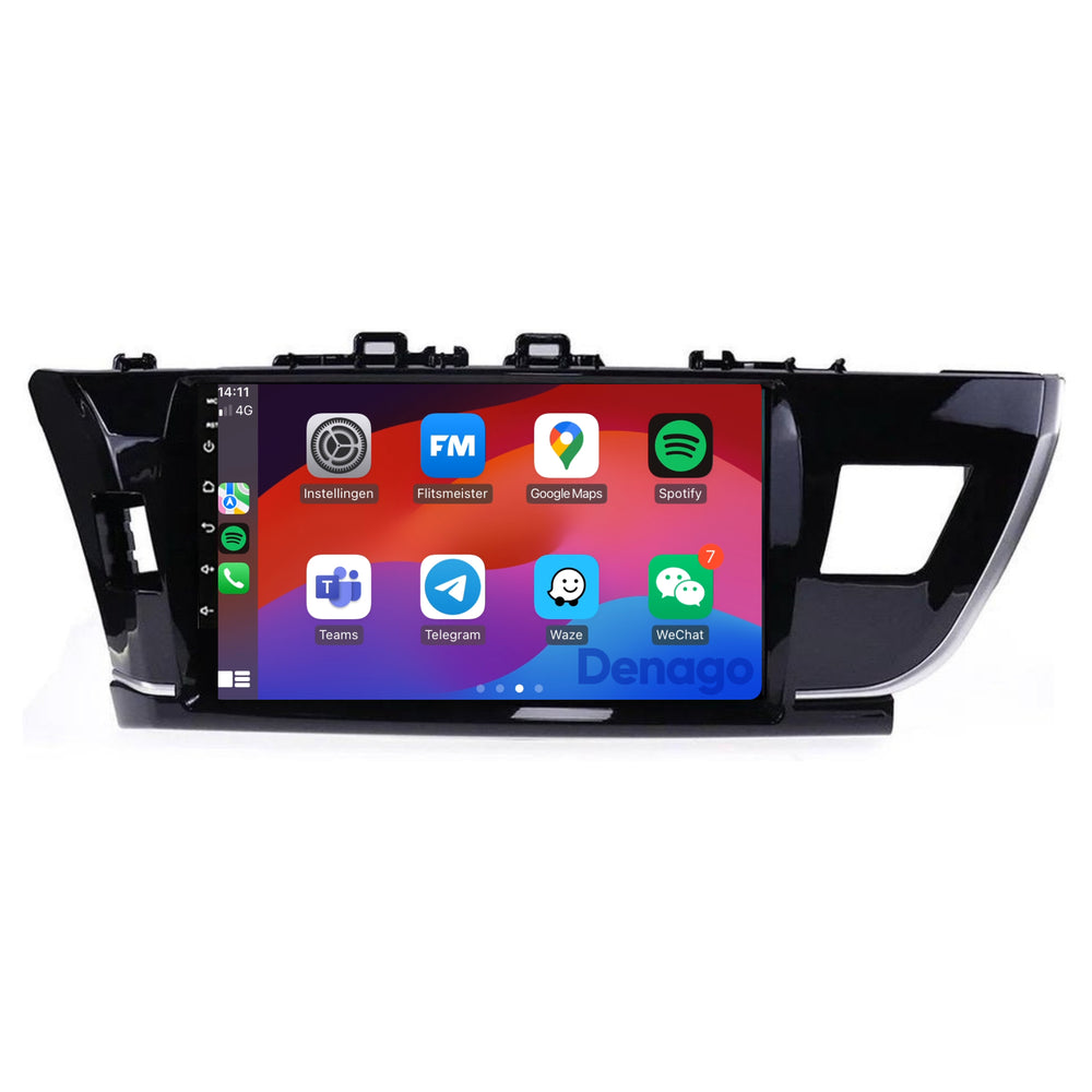 Radio para coche Toyota Corolla CarPlay | 2014 a 2016 | Denago DNG-A281 | 9 pulgadas | Androide 13 | CarPlay inalámbrico y Android Auto