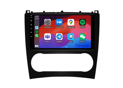 Mercedes C-Klasse W203 | CLC W203 | CLK W209 CarPlay autoradio | 2004 t/m 2011 | Denago DNG-A238 | 9 inch | Android 13 | Draadloos CarPlay & Android Auto