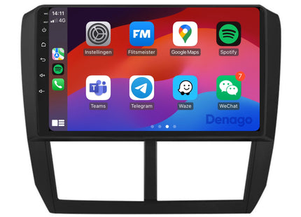 Subaru Forester CarPlay autoradio | 2008 t/m 2012 | Denago DNG-A132 | 9 inch | Android 13 | Draadloos CarPlay & Android Auto
