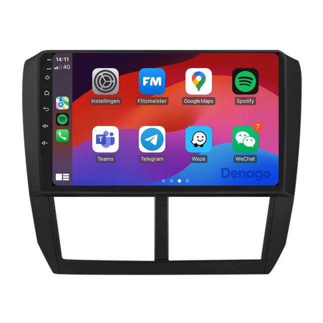 Subaru Forester CarPlay autoradio | 2008 t/m 2012 | Denago DNG-A132 | 9 inch | Android 13 | Draadloos CarPlay & Android Auto