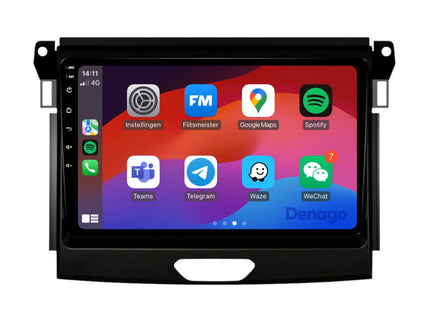 Ford Ranger CarPlay autoradio | 2016 t/m 2019 | Denago DNG-A141 | 9 inch | Android 13 | Draadloos CarPlay & Android Auto