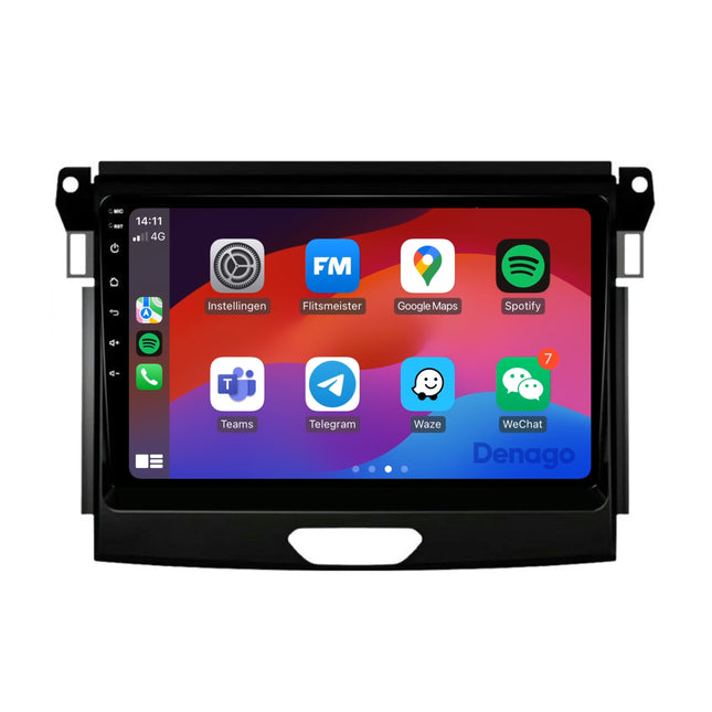 Ford Ranger CarPlay autoradio | 2016 t/m 2019 | Denago DNG-A141 | 9 inch | Android 13 | Draadloos CarPlay & Android Auto