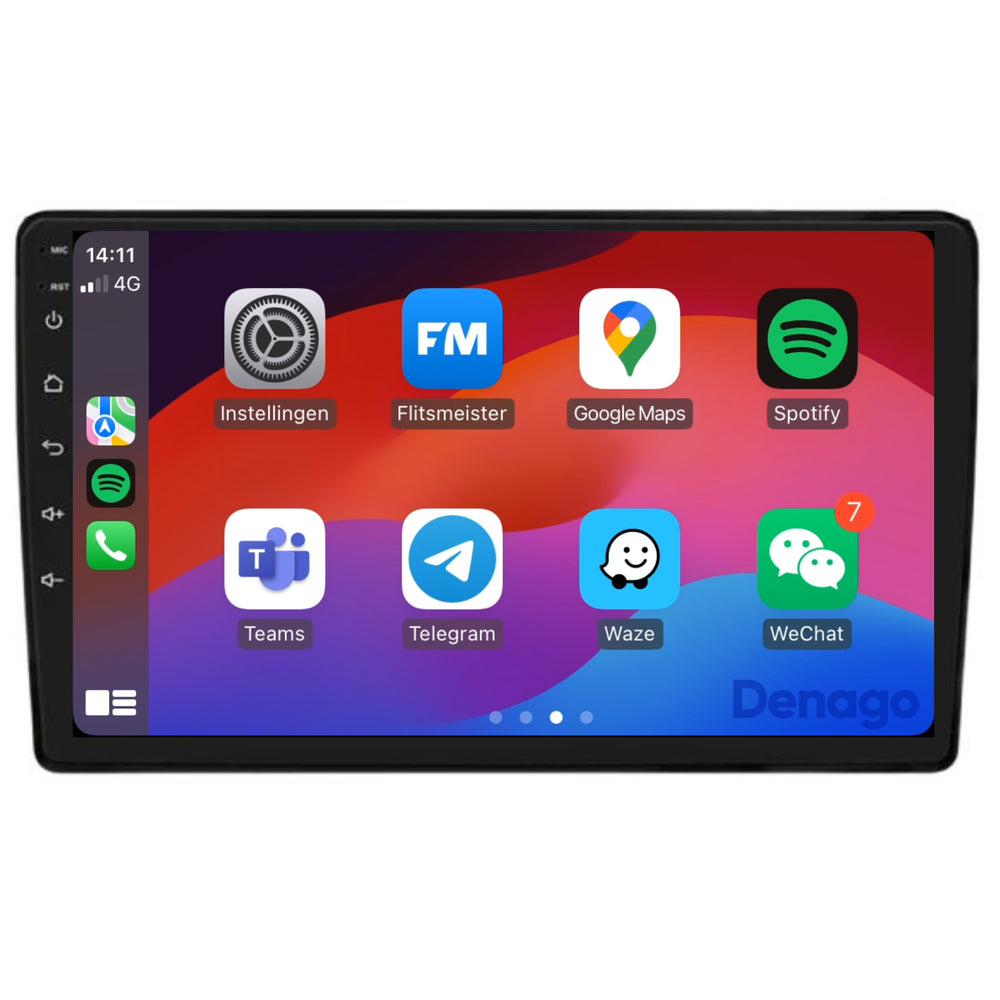 Audi A4 CarPlay autoradio | 2000 t/m 2013 | Denago DNG-A194 | 9 inch | Android 13 | Draadloos CarPlay & Android Auto