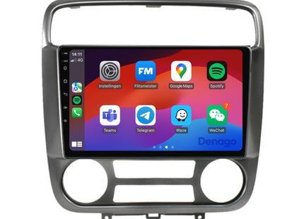 Honda Stream CarPlay autoradio | 2000 t/m 2006 | Denago DNG-A138 | 9 inch | Android 13 | Draadloos CarPlay & Android Auto