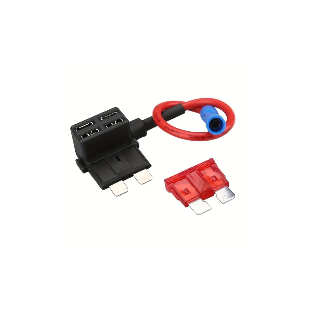 Cartronix CTX-3421 Mini portafusibles doble - Incluye fusible enchufable de 10 A