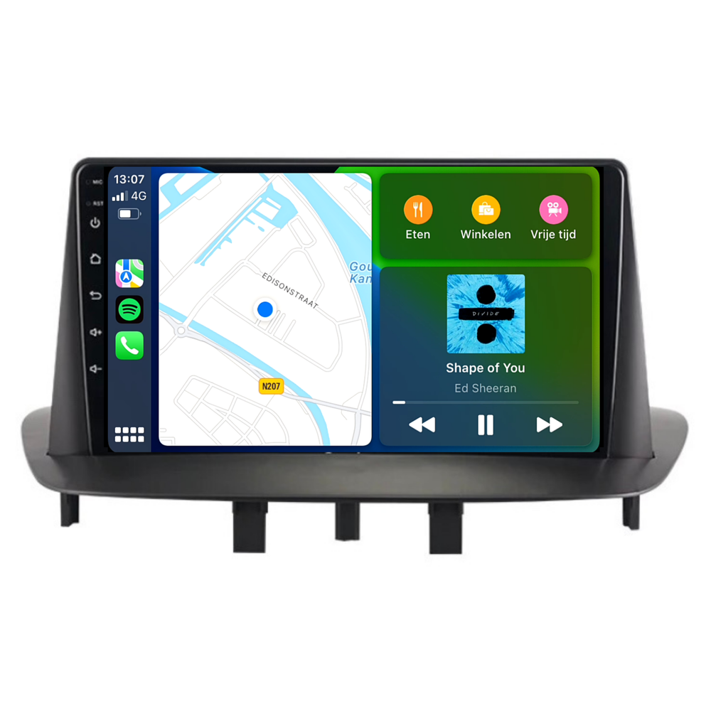 Renault Mégane 3 | Fluencia | Androide 13 | Radio de coche | 2008 a 2016 | Carplay y Android Auto