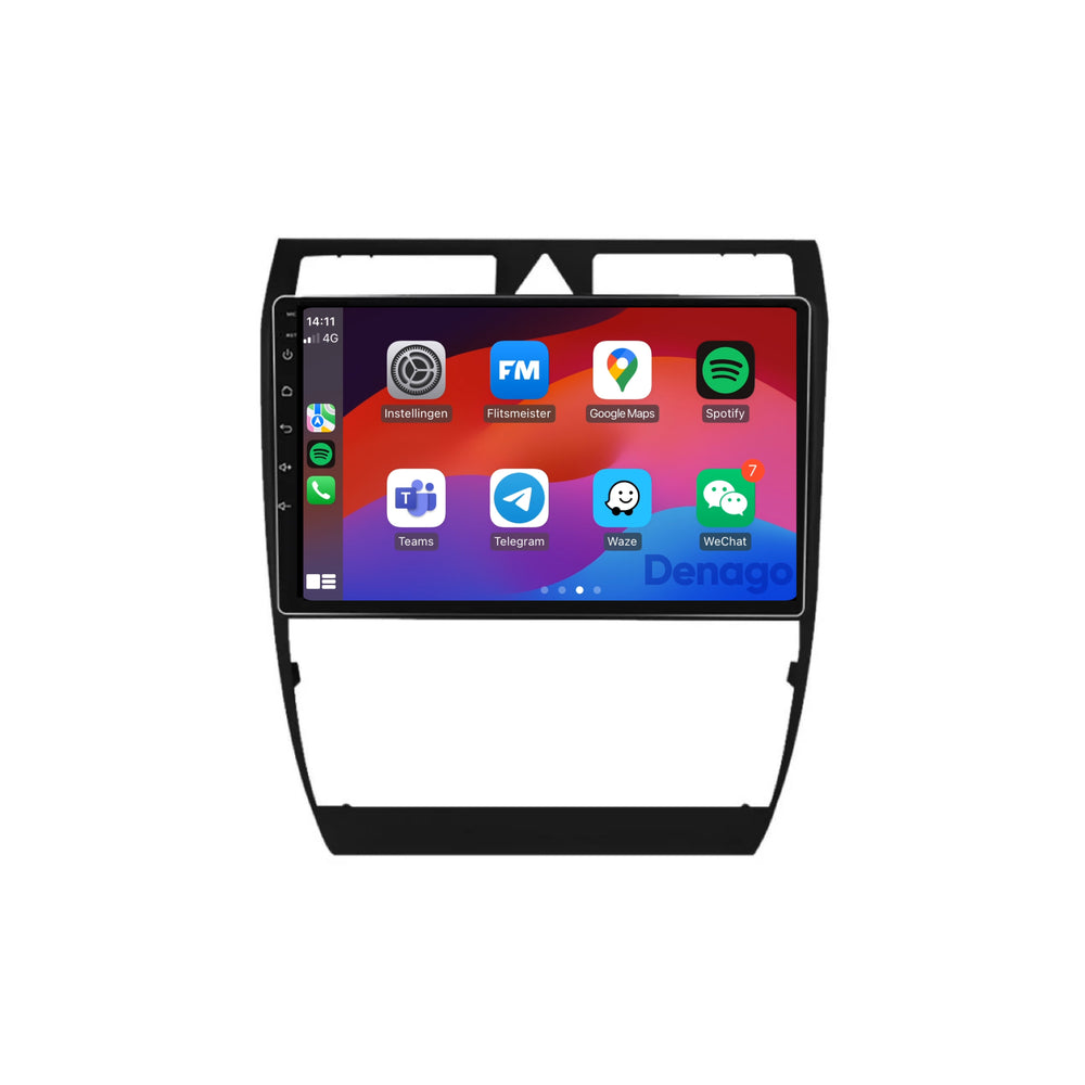 Audi A6 | T6 | RS6 | Allroad | Radio de coche CarPlay | 1999 a 2004 | Denago DNG-A196 | 9 pulgadas | Androide 13 | CarPlay inalámbrico y Android Auto