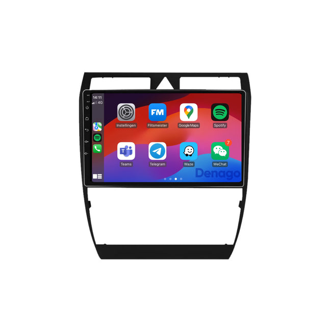 Audi A6 | S6 | RS6 | Allroad | CarPlay autoradio | 1999 t/m 2004 | Denago DNG-A196 | 9 inch | Android 13 | Draadloos CarPlay & Android Auto