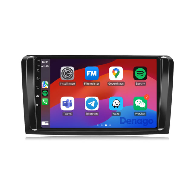 Mercedes ML & GL CarPlay autoradio | 2005 t/m 2012 | Denago DNG-A189 | 9 inch | Android 13 | Draadloos CarPlay & Android Auto