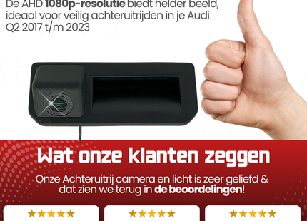 Audi Q2 Achteruitrijcamera | 2017 t/m 2023 | Nachtzicht & HD Beeld