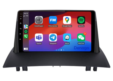 Renault Mégane II CarPlay autoradio | 2003 t/m 2008 | Denago DNG-A175 | 9 inch | Android 13 | Draadloos CarPlay & Android Auto