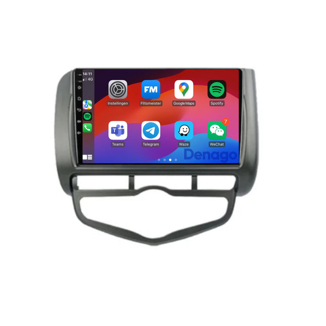 Honda Jazz CarPlay autoradio | 2005 t/m 2008 | Denago DNG-A202 | 9 inch | Android 13 | Draadloos CarPlay & Android Auto