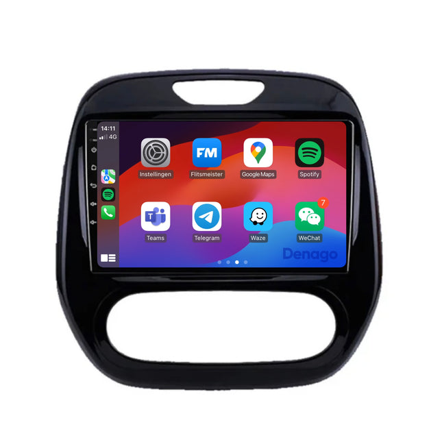 Renault Captur CarPlay autoradio | 2013 t/m 2017 | Denago DNG-A182 | 9 inch | Android 13 | Draadloos CarPlay & Android Auto