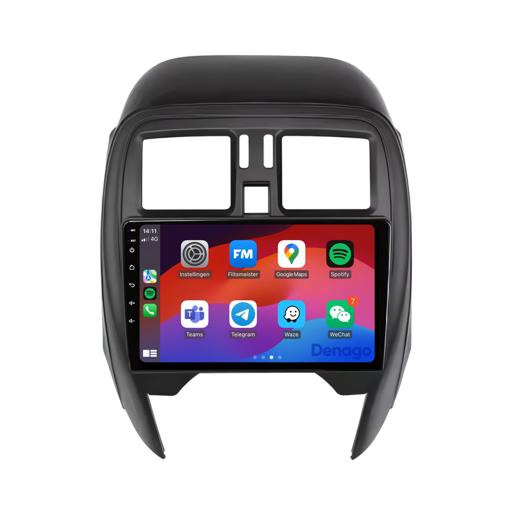 Radio del coche Nissan Micra CarPlay | 2013 a 2017 | Denago DNG-A27 | 9 pulgadas | Androide 13 | CarPlay inalámbrico y Android Auto
