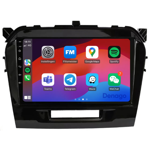 Suzuki Vitara CarPlay autoradio | 2015 t/m 2023 | Denago DNG-A125 | 9 inch | Android 13 | Draadloos CarPlay & Android Auto