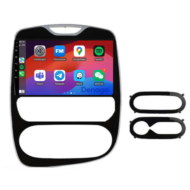 Renault Clio 4 CarPlay autoradio | 2016 t/m 2019 | Denago DNG-A257 | 10 inch | Android 13 | Draadloos CarPlay & Android Auto