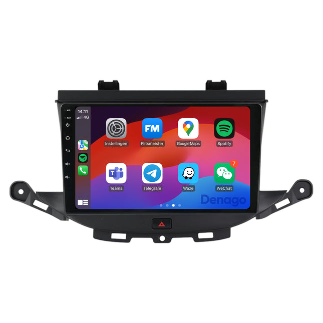 Opel Astra K CarPlay autoradio | 2015 t/m 2021 | Denago DNG-A332 | 9 inch | Android 13 | Draadloos CarPlay & Android Auto