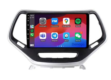 Jeep Cherokee CarPlay autoradio | 2014 t/m 2018 | Denago DNG-A119 | 9 inch | Android 13 | Draadloos CarPlay & Android Auto