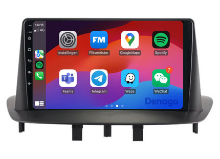 Renault Mégane III CarPlay autoradio | 2008 t/m 2016 | Denago DNG-A176 | 9 inch | Android 13 | Draadloos CarPlay & Android Auto