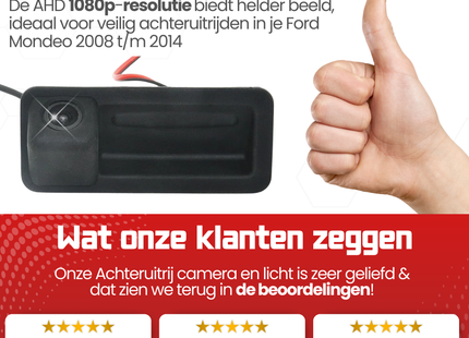 Ford Mondeo Achteruitrijcamera | 2008 t/m 2014 | Nachtzicht & HD Beeld