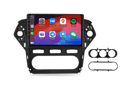 Ford Mondeo CarPlay autoradio | 2003 t/m 2014 | Denago DNG-A205 | 9 inch | Android 13 | Draadloos CarPlay & Android Auto | Zwart frame