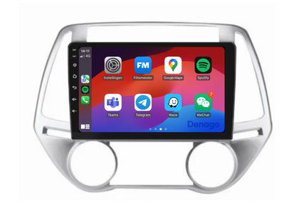 Hyundai i20 CarPlay autoradio | 2008 t/m 2014 | Denago DNG-A154 | 9 inch | Android 13 | Draadloos CarPlay & Android Auto