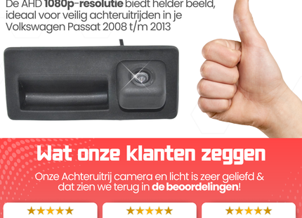 Volkswagen Passat Achteruitrijcamera | 2008 t/m 2013 | Nachtzicht & HD Beeld