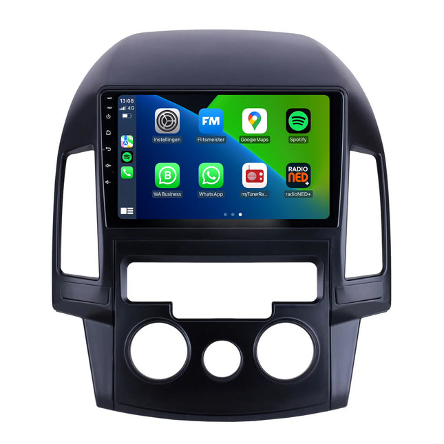 Hyundai i30 | Android 13 | Autoradio | 2007 t/m 2012 | Carplay & Android Auto | Handgeschakelde Airco