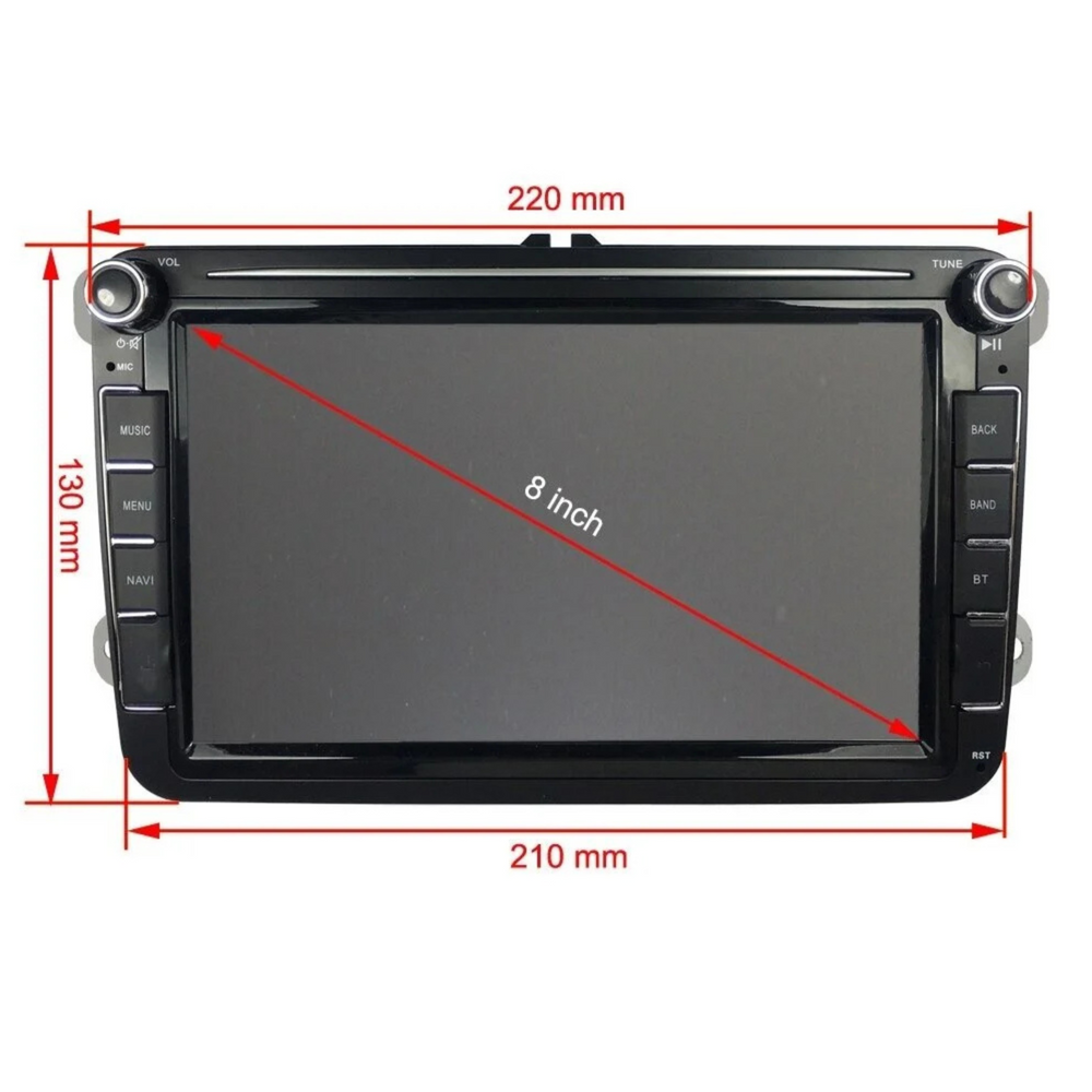 8 INCH Skoda Draadloos CarPlay | Android Auto | Android 13