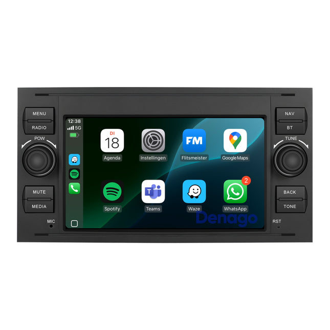Ford | C-Max, Fiesta, Focus, Fusion, Galaxy, Kuga, S-Max, Transit, Transit Connect | 2003 t/m 2013 | Android 15 Autoradio | 4GB RAM 64GB | CarPlay & Android Auto