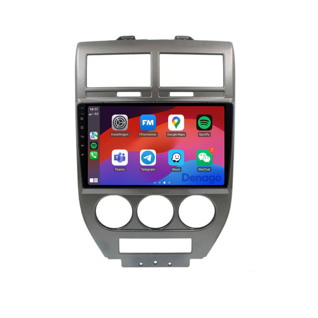 Jeep Compass CarPlay autoradio | 2006 t/m 2010 | Denago DNG-A214 | 9 inch | Android 13 | Draadloos CarPlay & Android Auto