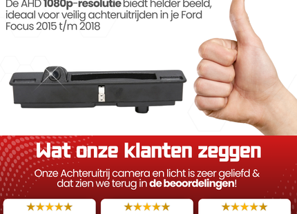 Ford Focus Achteruitrijcamera | 2015 t/m 2018 | Nachtzicht & HD Beeld