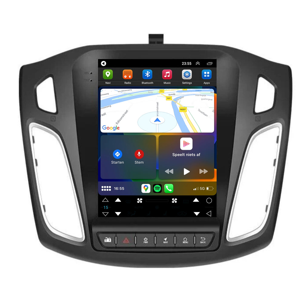 Ford Enfoque | Androide 13 | Radio de coche | 2012 a 2017 | CarPlay y Android Auto | pantalla grande