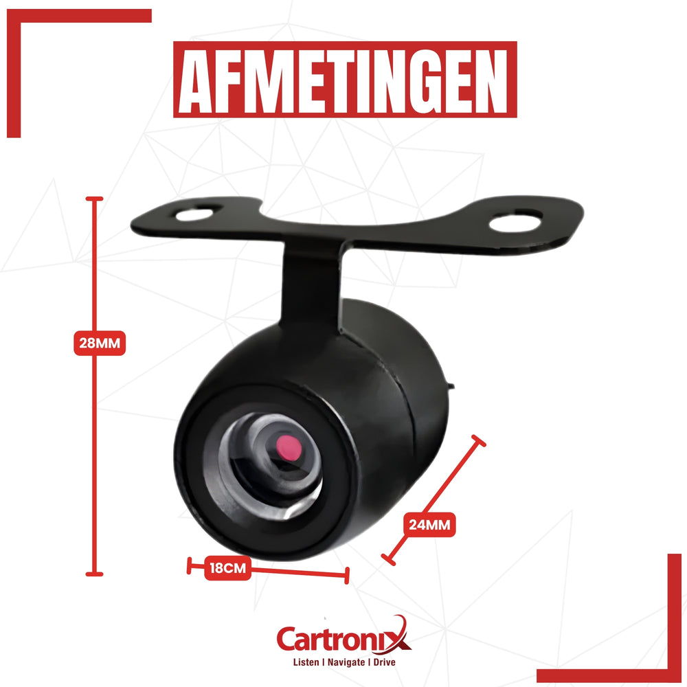 Cartronix RV-330 PRO Achteruitrijcamera | Universeel | Bumper | Nachtzicht