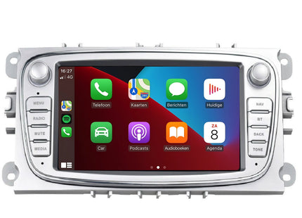 Ford autoradio navigatie zilver | Android 15 | 6GB & 128GB | Mondeo Focus S-max | Apple Carplay & Android Auto