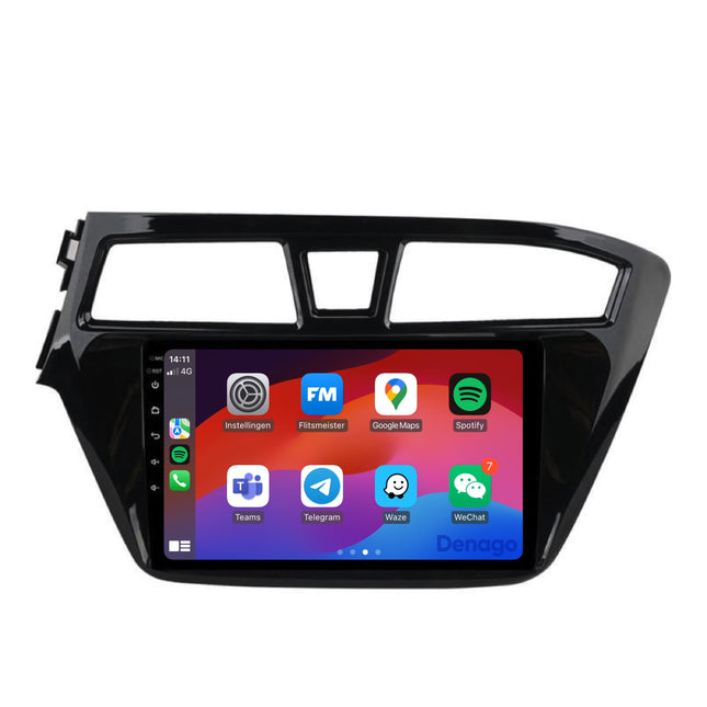 Hyundai i20 CarPlay autoradio | 2015 t/m 2019 | Denago DNG-A142 | 9 inch | Android 13 | Draadloos CarPlay & Android Auto