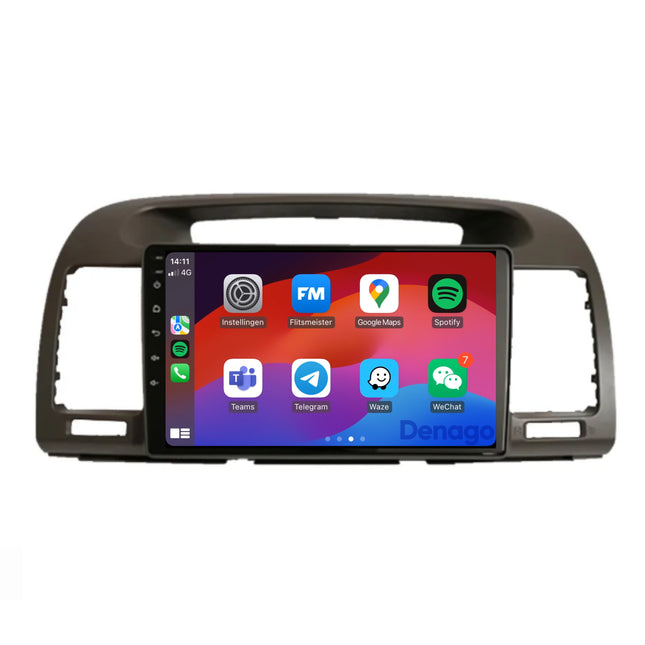 Toyota Camry CarPlay autoradio | 2001 t/m 2007 | Denago DNG-A255 | 9 inch | Android 13 | Draadloos CarPlay & Android Auto