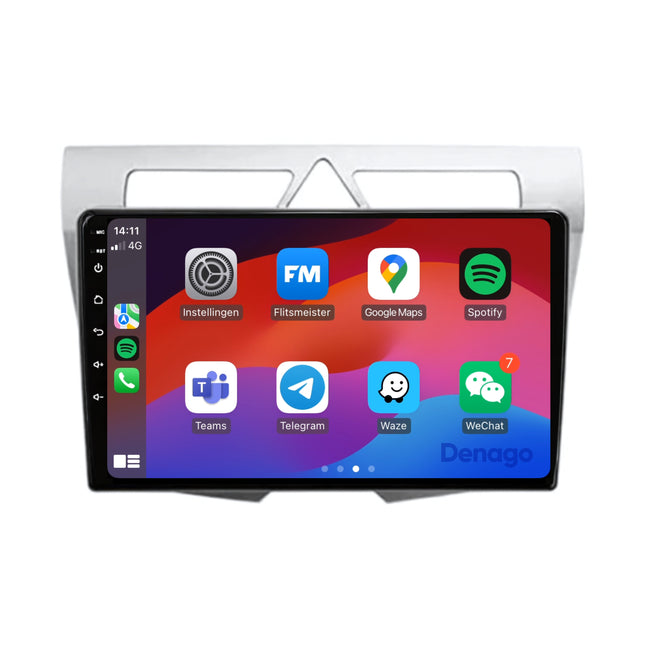 Kia Picanto CarPlay autoradio | 2008 t/m 2010 | Denago DNG-A88 | 9 inch | Android 13 | Draadloos CarPlay & Android Auto | Zilver frame