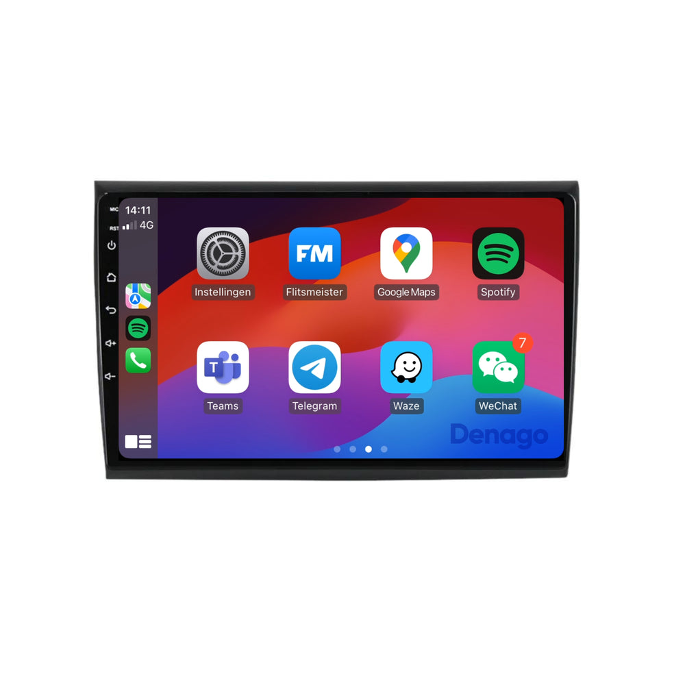 Radio para coche Fiat Bravo CarPlay | 2006 a 2017 | Denago DNG-A178 | 9 pulgadas | Androide 13 | CarPlay inalámbrico y Android Auto