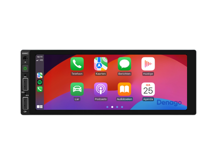 1-DIN | Autoradio | Touchscreen | Android 13 | CarPlay & Android Auto | Bluetooth | 2GB RAM | 64GB Opslag