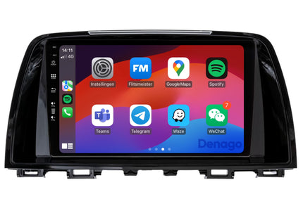 Mazda 6 CarPlay autoradio | Denago DNG-A343 | 2012 t/m 2015 | 9 inch | Android 13 | Draadloos CarPlay & Android Auto