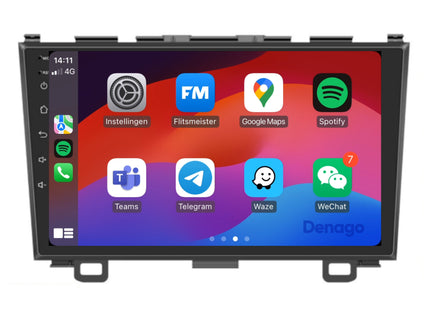 Honda CR-V CarPlay autoradio | 2007 t/m 2012 | Denago DNG-A100 | 9 inch | Android 13 | Draadloos CarPlay & Android Auto