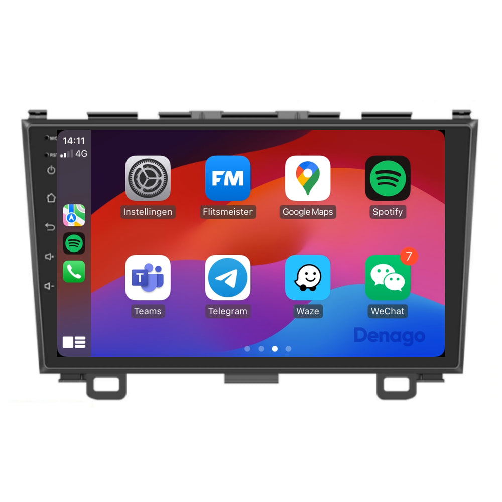 Radio de coche Honda CR-V CarPlay | 2007 a 2012 | Denago DNG-A100 | 9 pulgadas | Androide 13 | CarPlay inalámbrico y Android Auto