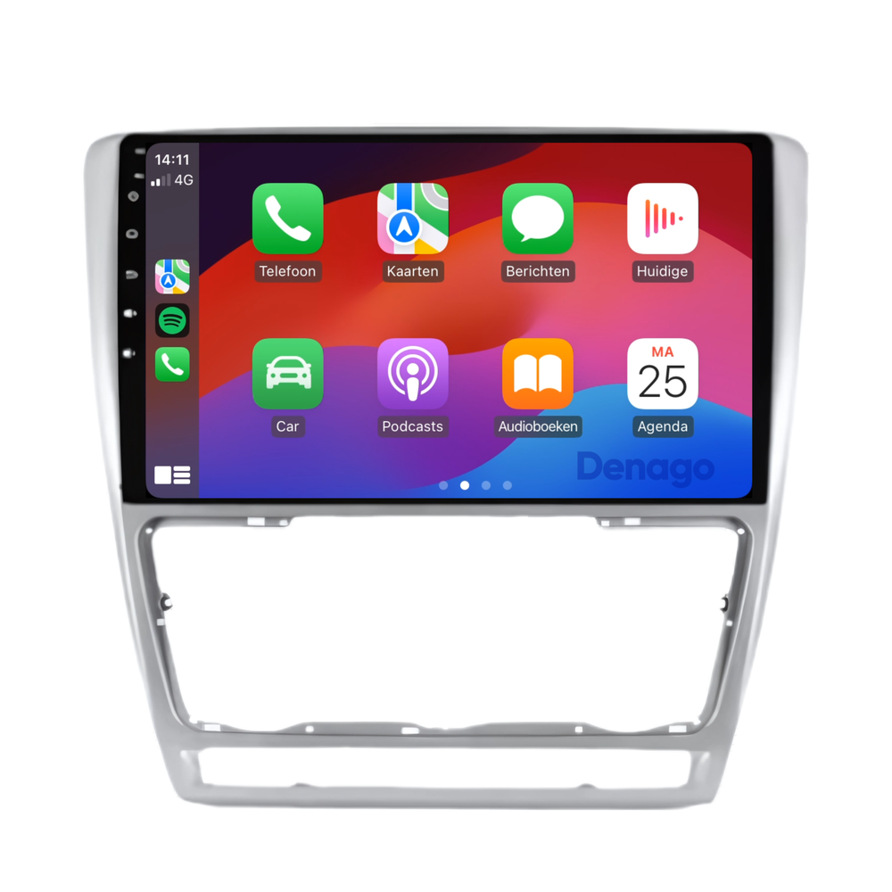 Radio para coche Skoda Octavia CarPlay | 2006 a 2013 | Denago DNG-A31 | 9 pulgadas | Androide 13 | CarPlay inalámbrico y Android Auto