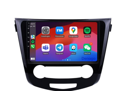 Nissan X-Trail CarPlay autoradio | 2014 t/m 2021 | Denago DNG-A109 | 10 inch | Android 13 | Draadloos CarPlay & Android Auto